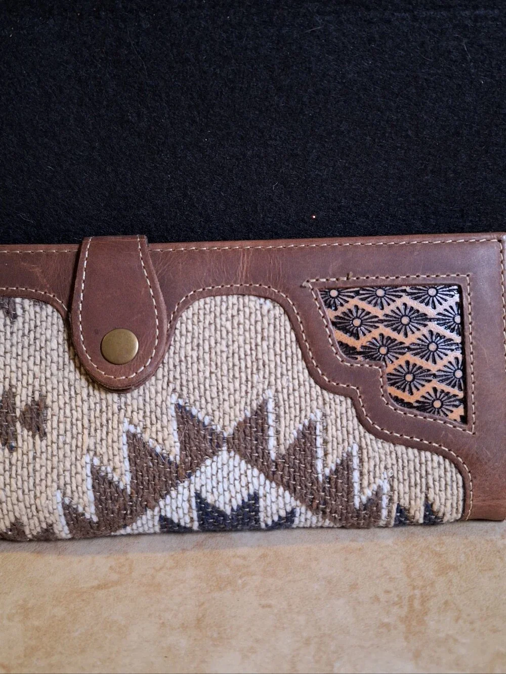 Myra Brownie Dream Rug And Leather Wallet Slim Fold Snap Close Western  8